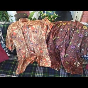 Linen tropical shirts